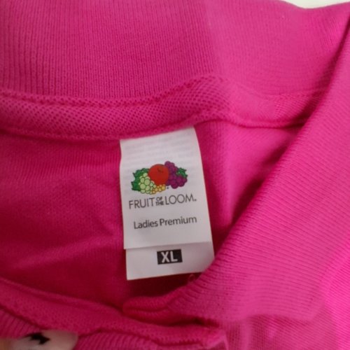 WOMEN'S FRUIT OF THE LOOM POLO SHIRT - EXTRA LARGE - PINK image 3