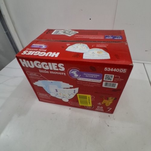 68PK HUGGIES LITTLE MOVERS BABY DIAPERS - SIZE 7 image 2