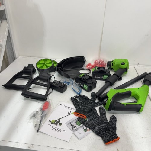 CORDLESS GRASS TRIMMER KIT WITH ACCESSORIES - 21 V - GREEN image 2
