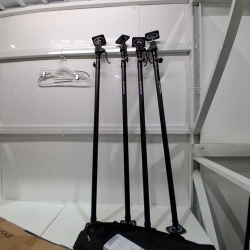 4PK OUTIMATE ADJUSTABLE SUPPORT POLE TOOLS / CABINET JACKS - 49.2" - 114.2" 154LBS MAX - BLACK image 2