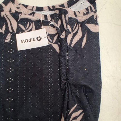 WOMEN'S RIROW FLORAL PRINT RING STRAP TANKINI SWIM TOP - SMALL - BLACK/BEIGE image 3