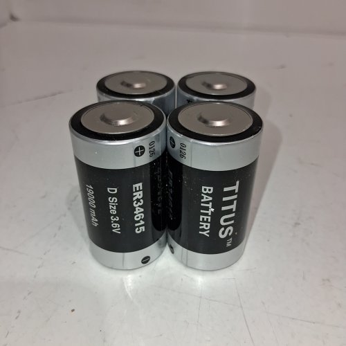 4PK TITUS LITHIUM BATTERIES - D SIZE, 3.6 V, 19000 MAH (MODEL: ER34615) image 2