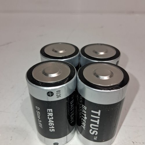 4PK TITUS LITHIUM BATTERIES - D SIZE, 3.6 V, 19000 MAH (MODEL: ER34615) image 3