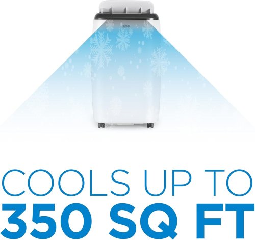 BLACK+DECKER PORTABLE AIR CONDITIONER WITH REMOTE CONTROL - COOLS UP TO 350 SQ. FT - 5,000BTU - 17.32" X 27.2" X 13.2" - WHITE (MODEL: BPT05WTBA) image 2