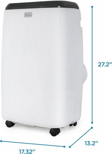BLACK+DECKER PORTABLE AIR CONDITIONER WITH REMOTE CONTROL - COOLS UP TO 350 SQ. FT - 5,000BTU - 17.32" X 27.2" X 13.2" - WHITE (MODEL: BPT05WTBA) image 3