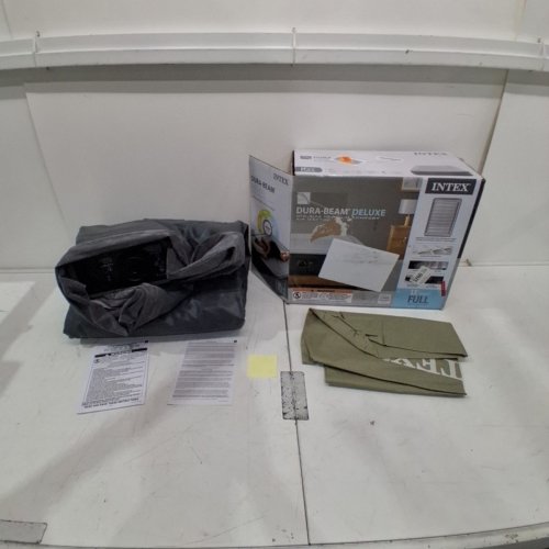INTEX DURA-BEAM DELUXE SERIES SELF-INFLATABLE MATTRESS WITH INTERNAL PUMP - 13" FULL (54"X75") - GREY (MODEL: 67767ED AP619D) image 3