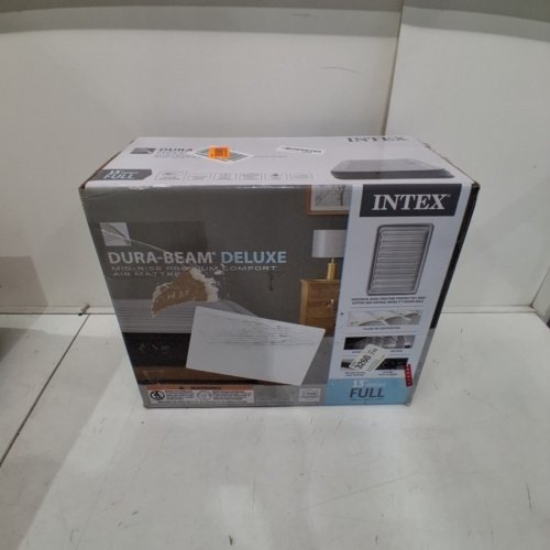 INTEX DURA-BEAM DELUXE SERIES SELF-INFLATABLE MATTRESS WITH INTERNAL PUMP - 13" FULL (54"X75") - GREY (MODEL: 67767ED AP619D) image 5