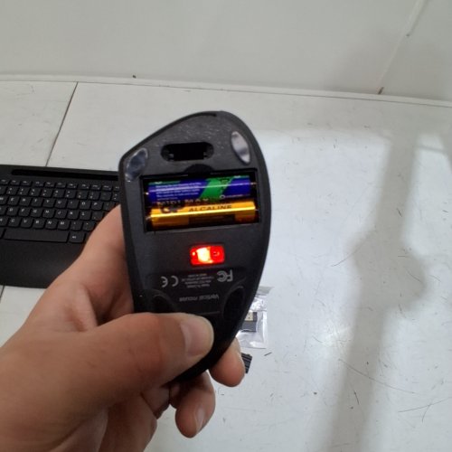 ERGONOMIC WIRELESS KEYBOARD AND MOUSE COMBO - FULL SIZE - BLACK (ITEM: X004054WNZ) image 2