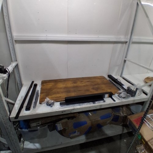 CUBICUBI ELECRRIC STANDING DESK WITH ADJUSTABLE HEIGHT AND SPLICE BOARD - 48" X 24" - RUSTIC BROWN/BLACK (MODEL: S13) image 3