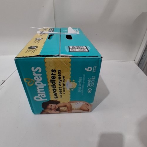 80PK PAMPERS SWADDLERS DIAPERS - SIZE 6 image 2