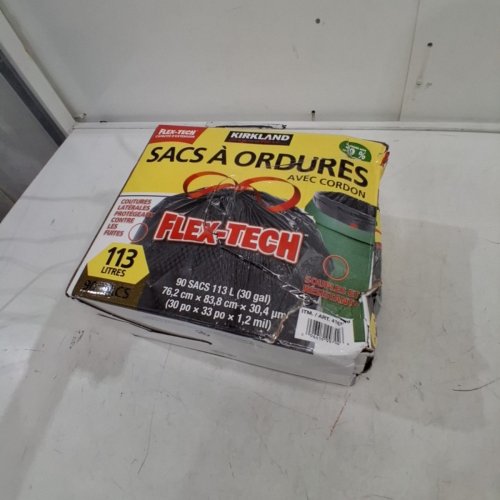 *APROX* 90PK KIRKLAND SIGNATURE FLEX-TECH GARBAGE BAGS - 30GAL - (MODEL: 4163716) image 4