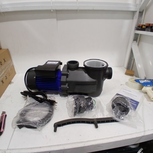 AQUASTRONG ABOVE/INGROUND SINGLE SPEED SELF PRIMING HIGH FLOW POOL PUMP - 8100GPH - 1.5HP - BLACK/BLUE (MODEL: PSP200) image 3