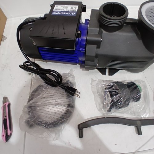 AQUASTRONG ABOVE/INGROUND SINGLE SPEED SELF PRIMING HIGH FLOW POOL PUMP - 8100GPH - 1.5HP - BLACK/BLUE (MODEL: PSP200) image 4