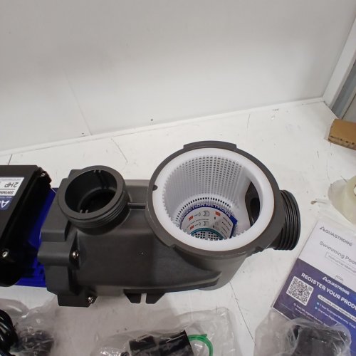 AQUASTRONG ABOVE/INGROUND SINGLE SPEED SELF PRIMING HIGH FLOW POOL PUMP - 8100GPH - 1.5HP - BLACK/BLUE (MODEL: PSP200) image 6