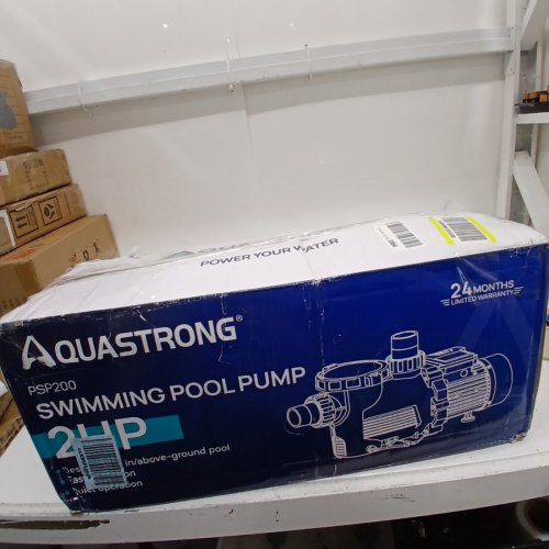AQUASTRONG ABOVE/INGROUND SINGLE SPEED SELF PRIMING HIGH FLOW POOL PUMP - 8100GPH - 1.5HP - BLACK/BLUE (MODEL: PSP200) image 8