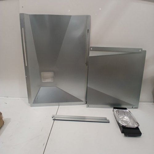 GRILLTONIC UNIVERSAL BBQ DRIP PAN GREASE TRAY WITH REPLACEMENT CATCHER - 23.6" - 31.6" - SILVER image 3
