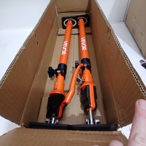 2PK VEVOR CABINET STEEL TELESCOPIC QUICK SUPPORT ADJUSTABLE JACK/SUPPORT POLE - 25.4" - 45.3" 220LBS CAP - ORANGE/BLACK - (MODEL: JF-ZCG001-245) image 2