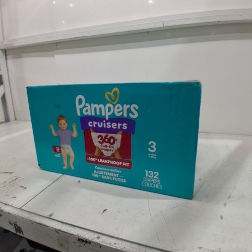 132PK PAMPERS CRUISERS 360° GAP-FREE FIT DISPOSABLE BABY DIAPERS - SIZE 3 (16-28LBS) image 2