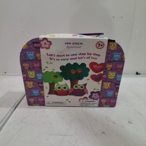SEW SIMPLY BY ARTIKA OWL THEMED SEWING KIT WITH BOOKLET - PURPLE image 3