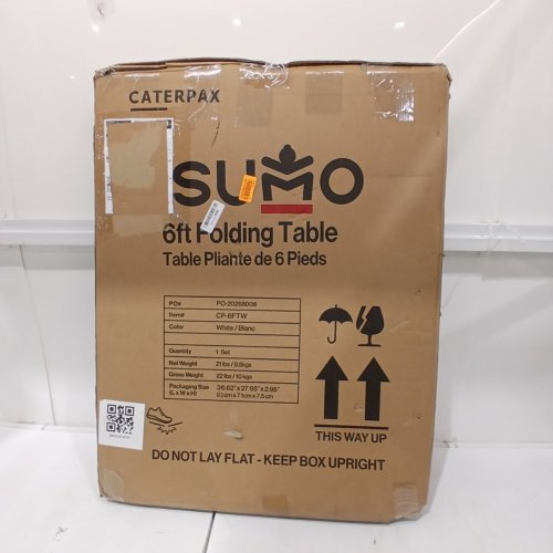 SUMO PORTABLE & FOLDING TABLE - 6FT - WHITE (MODEL: CP-6FTW) image 7