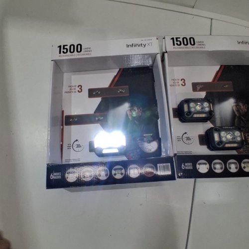 3PK INFINITY X1 RECHARGEABLE HEADLAMPS WITH 6 LIGHT MODES - 1500 LM - BLACK/GREY (MODEL: 1938038) image 4