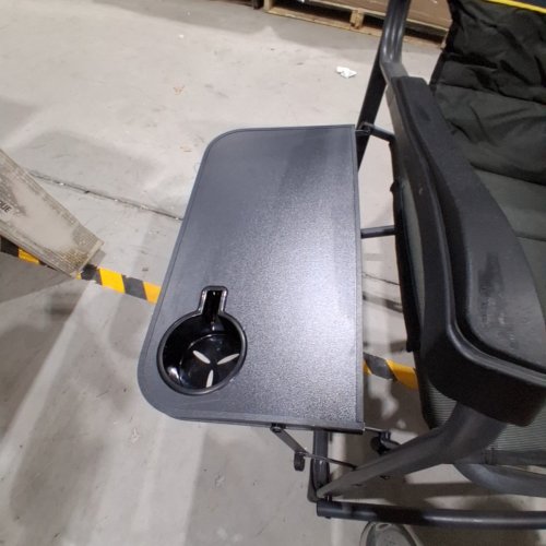 BIG OUTDOORSMAN DIRECTOR'S CHAIR WITH SIDE TABLE - 36.8" X 28" X 17" - BLACK/GREY (MODEL: 3491157) image 3