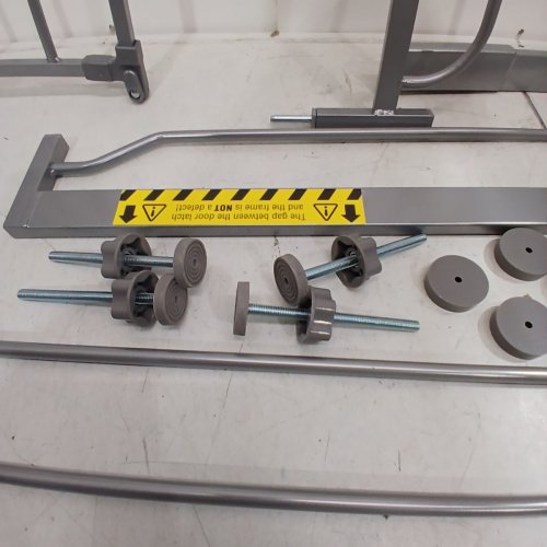 REGALO EASY STEP EXTRA WIDE METAL SAFETY GATE - 30" X 29" - 49" - GREY (MODEL: 1164EPDS) image 3