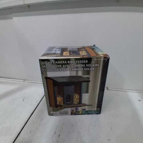 EVERGREEN SMART SOLAR CAMERA BIRD FEEDER - 1080P FULL HD - 144° VISION - BLACK/NATURAL WOOD (MODEL: 1934060) image 5