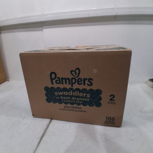 186PK PAMPERS SWADDLERS DISPOSABLE DIAPERS - SIZE 2 image 3