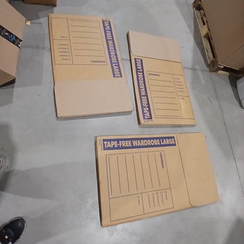 3PK FELLOWES BANKERS BOX SMOOTHMOVE TAPE-FREE WARDROBE BOXES - 24.38" X 24.38" X 40.25" - BROWN - (MODEL: 7710501) image 2