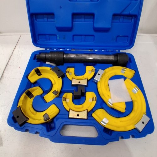 STRUT SPRING COMPRESSOR SET - 9921LBS/4500KG LOAD CAPACITY - BLUE/YELLOW (MODEL: XC4027A) image 2