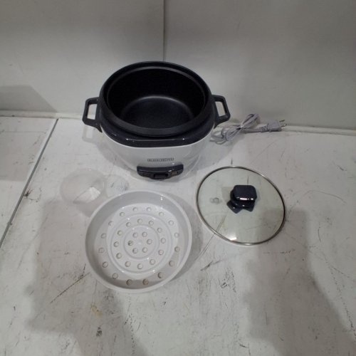 BLACK+DECKER RICE COOKER AND STEAMER - 6-CUP - WHITE (MODEL: RC506C) image 3