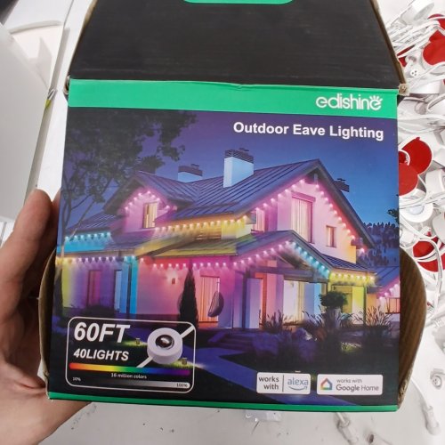 EDISHINE OUTDOOR EAVE LIGHTING - 60FT, 40 LIGHTS image 3