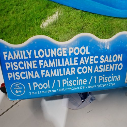H2OGO! INFLATABLE OUTDOOR FAMILY LOUNGE POOL - BLUE (MODEL: 1872209) image 4