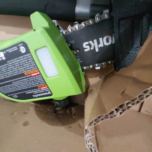 GREENWORKS 40V CORDLESS ELECTRIC POLE SAW TOOL WITH 8FT POLE *TOOL ONLY* - 8" BLADE - GREEN (MODEL: 1400017) image 4
