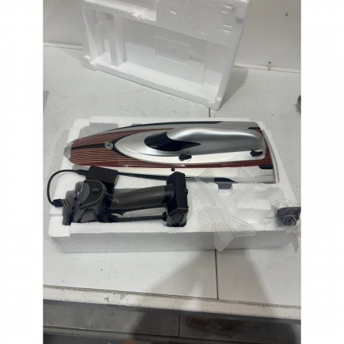 DEERC RC BRUSHLESS REMOTE CONTROL BOAT - 35" - SILVER / BROWN (MODEL: TX766) image 2