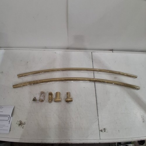 ADJUSTABLE CURVED SHOWER CURTAIN ROD - 48" - 72" - GOLD image 2