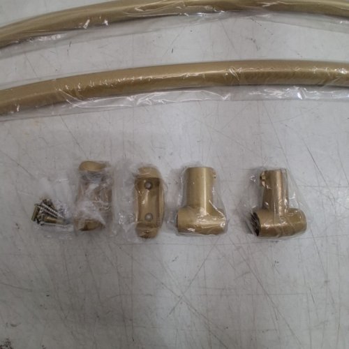 ADJUSTABLE CURVED SHOWER CURTAIN ROD - 48" - 72" - GOLD image 3