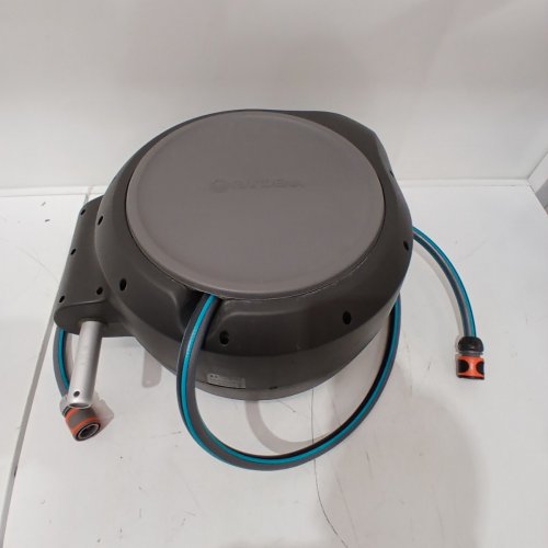 GARDENA WALL-MOUNTED FROST-PROOF RETRACTABLE HOSE REEL - 1/2" HOSE - 66FT - GREY image 2