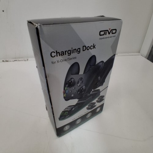 OTVO CONTROLLER CHARGING DOCK WITH BATTERY PACKS AND COVERS FOR XBOX ONE, SERIES X|S, ELITE, AND CORE CONTROLLERS - BLACK image 2