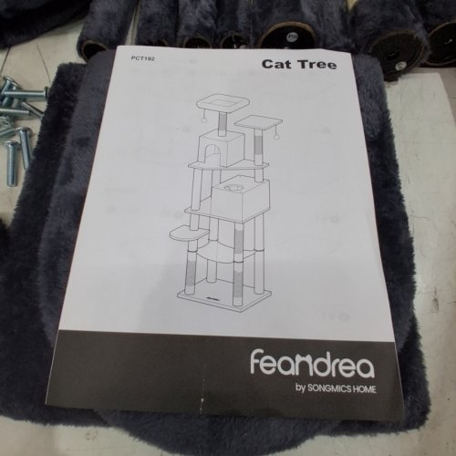 FEANDREA MULTI-LEVEL CAT TREE TOWER - 59" - DARK GREY - (MODEL: PCT192G01V1) image 6