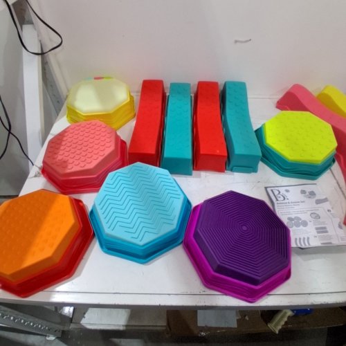 14PC B.TOYS BALANCE & GROOVE SET MUSICAL BALANCE BEAMS - ASSORTED COLORS image 5