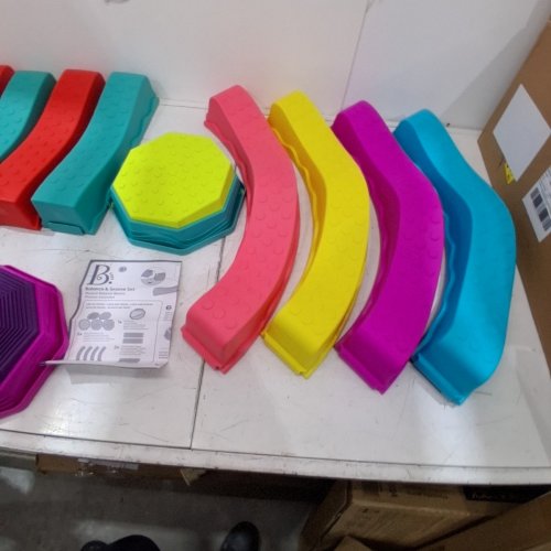 14PC B.TOYS BALANCE & GROOVE SET MUSICAL BALANCE BEAMS - ASSORTED COLORS image 6