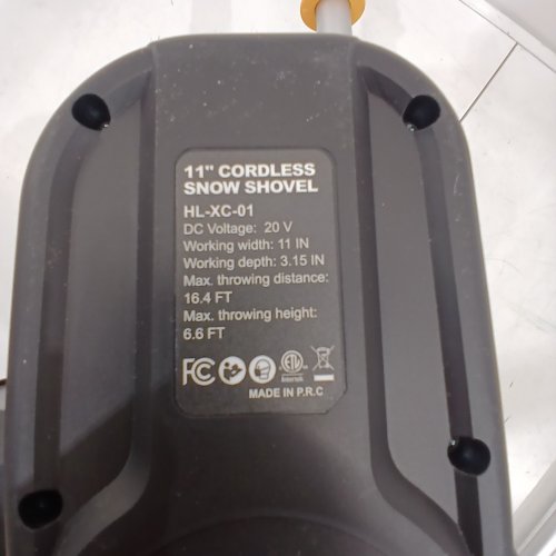 CORDLESS ELECTRIC SNOW SHOVEL FOR DEWALT 20V BATTERY - *TOOL ONLY* - 11" - YELLOW/BLACK - (MODEL: HL-XC-01) image 2