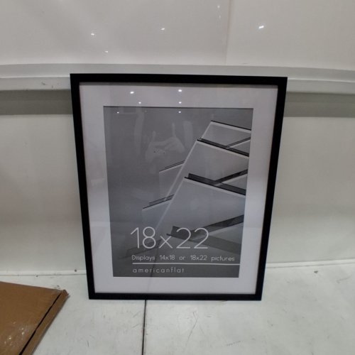 AMERICANFLAT PLEXIGLASS GALLERY PICTURE FRAME - 18"X 22" MATTED 14"X18" - BLACK image 2