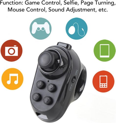 DIYEENI MULTIFUNCTIONAL WIRELEESS FINGER JOYSTICK VR REMOTE CONTROLLER - BLACK (MODEL: R1) image 2