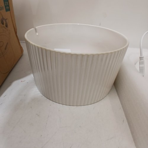 CERAMIC CAT WATER FOUNTAIN WITH ULTRA-QUIET PUMP - 2.1 L - WHITE image 4