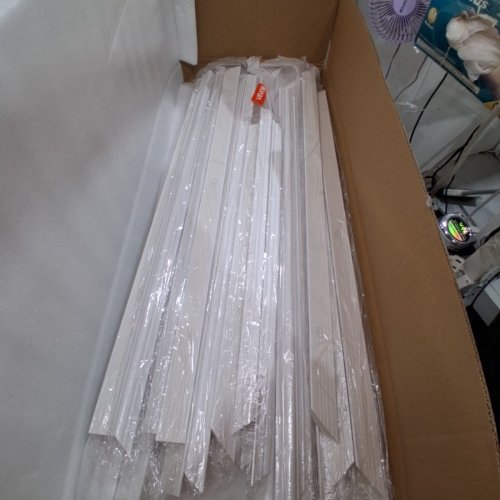 24PC PRE-CUT WALL MOLDING SET WAINSCOTING PANELS FOR INTERIOR - 23" X 56.3" + 23" X 23" - WHITE (MODEL: JX88#-L2165) image 2