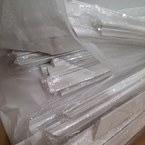 24PC PRE-CUT WALL MOLDING SET WAINSCOTING PANELS FOR INTERIOR - 23" X 56.3" + 23" X 23" - WHITE (MODEL: JX88#-L2165) image 3