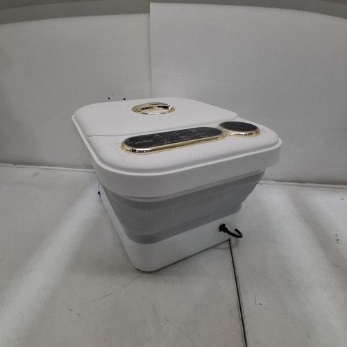ZLDYPINK COLLAPSIBLE ELECTRIC FOOT BATH MASSAGER SPA - 24 MOTORIZED SHIATSU MASSAGE BALLS, BUBBLE AND TEMP CONTROL - WHITE/GOLD (MODEL: ZG-H9802A) image 7